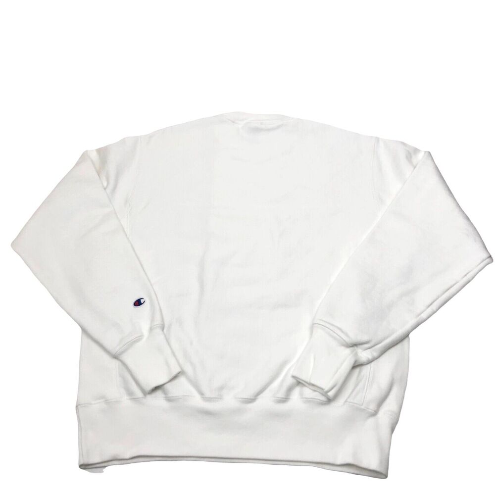 Champion Reverse Weave White Crewneck Sweatshirt Mens Medium Never Been Worn - Picture 2 of 11